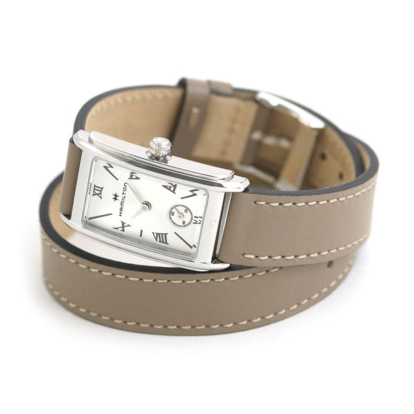 ハミルトン 腕時計 アメリカンクラシック アードモア 23.5mm 二重巻き レディース H11221914 HAMILTON 時計 シルバー グレージュ ブランド おしゃれ 防水 軽い 華奢 かわいい プレゼント 女性 実用的