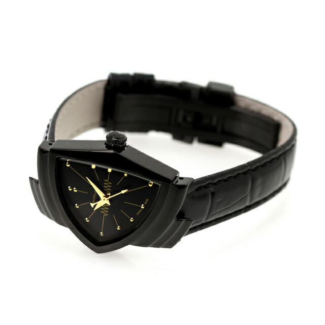 ハミルトン ベンチュラ S 24mm クオーツ 腕時計 レディース HAMILTON H24201730 アナログ オールブラック 黒 スイス製 ブランド おしゃれ 防水 軽い 華奢 かわいい プレゼント 女性 実用的