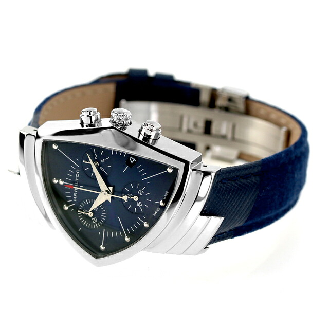 ハミルトン ベンチュラ クロノ 32mm クオーツ 腕時計 メンズ クロノグラフ HAMILTON H24432941 アナログ ブルー スイス製 ブランド おしゃれ 防水 プレゼント 男性 実用的
