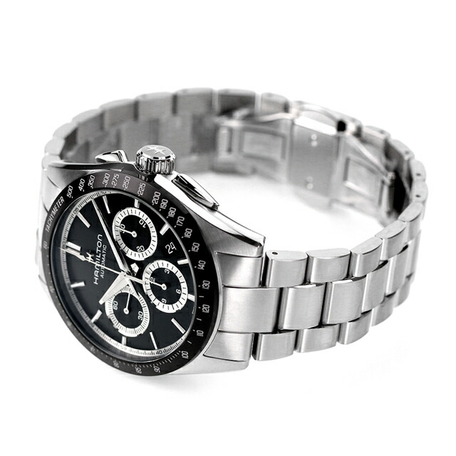 ハミルトン ジャズマスター パフォーマー 42mm 自動巻き 機械式 腕時計 メンズ クロノグラフ HAMILTON H36606130 アナログ ブラック 黒 スイス製 ブランド おしゃれ 防水 プレゼント 男性 実用的