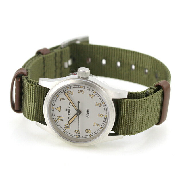 ハミルトン カーキ フィールド 33mm クォーツ 電池式 腕時計 ブランド メンズ レディース HAMILTON H69301910 アナログ ホワイト グリーン 白 スイス製