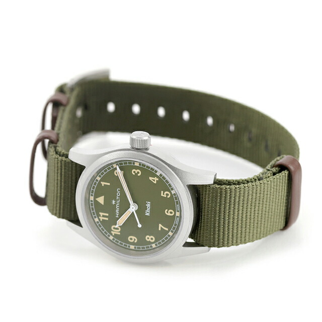 ハミルトン カーキ フィールド 33mm クォーツ 電池式 腕時計 ブランド メンズ HAMILTON KHAKI FIELD H69301960 アナログ カーキグリーン スイス製 おしゃれ 防水 プレゼント 男性 実用的