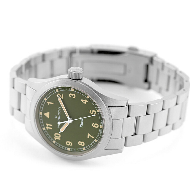 ハミルトン カーキ フィールド 38mm クォーツ 電池式 腕時計 ブランド メンズ HAMILTON KHAKI FIELD H69401160 アナログ カーキグリーン スイス製 おしゃれ 防水 プレゼント 男性 実用的