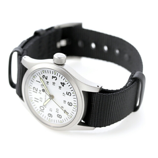 ハミルトン カーキ フィールド メカニカル 38mm 手巻き 腕時計 メンズ HAMILTON H69439910 アナログ ホワイト ブラック 黒 スイス製 ブランド おしゃれ 防水 プレゼント 男性 実用的