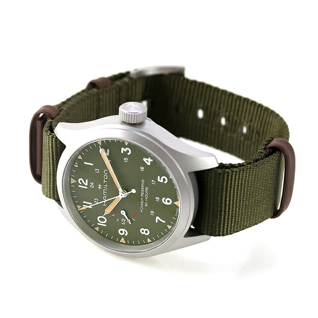 ハミルトン カーキ フィールド カーキ フィールド メカ パワーリザーブ 40mm 手巻き 腕時計 ブランド メンズ HAMILTON KHAKI FIELD H69509960 アナログ グリーン カーキ おしゃれ 防水 プレゼント 男性 実用的