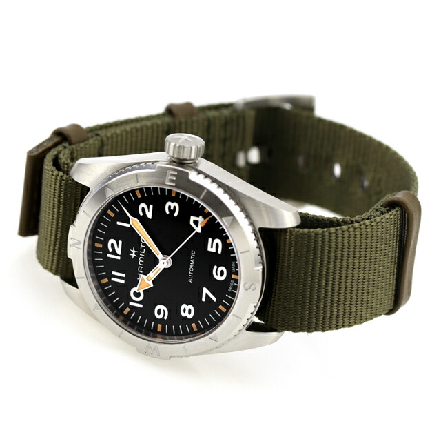 ハミルトン カーキ フィールド エクスペディション オート 37mm 自動巻き 腕時計 メンズ HAMILTON H70225931 アナログ ブラック カーキ 黒 スイス製 ブランド おしゃれ 防水 プレゼント 男性 実用的