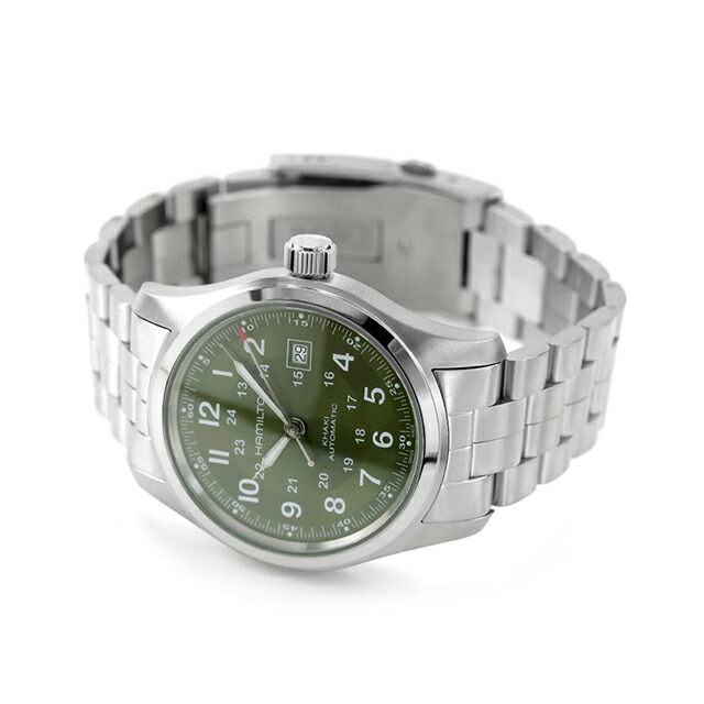 ハミルトン カーキ フィールド オート 42mm 自動巻き 腕時計 ブランド メンズ HAMILTON KHAKI FIELD H70605160 アナログ グリーン おしゃれ 防水 プレゼント 男性 実用的