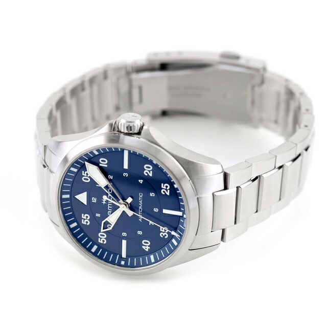 ハミルトン カーキ カーキ アビエーション カーキ パイロット 39mm 自動巻き 腕時計 ブランド メンズ HAMILTON KHAKI H76305140 アナログ ブルー スイス製 おしゃれ 防水 プレゼント 男性 実用的