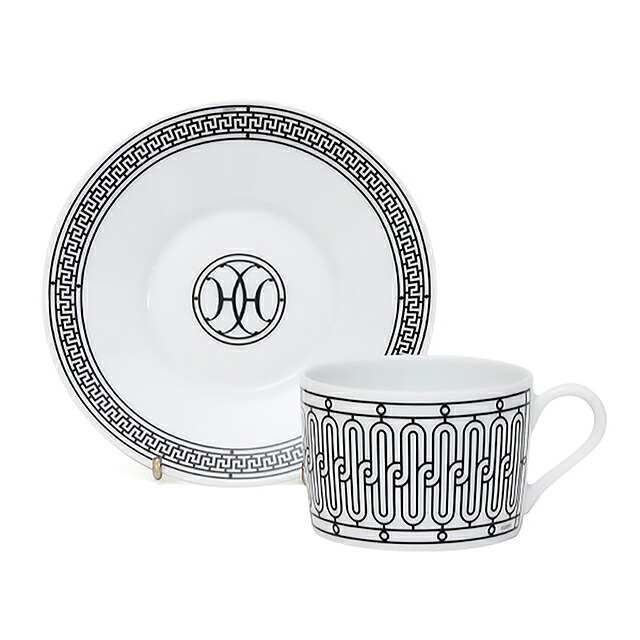 エルメス ティーカップ&ソーサー ブランド HERMES H Deco(アッシュデコ) ティーC-Sペア 37016 ホワイト