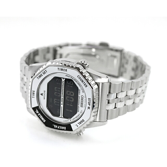 セイコーセレクション デジタルクオーツ クォーツ 電池式 腕時計 ブランド メンズ クロノグラフ ロトコール SEIKO SELECTION HFL002P デジタル ブラック シルバー 黒 おしゃれ 防水 プレゼント 男性 実用的