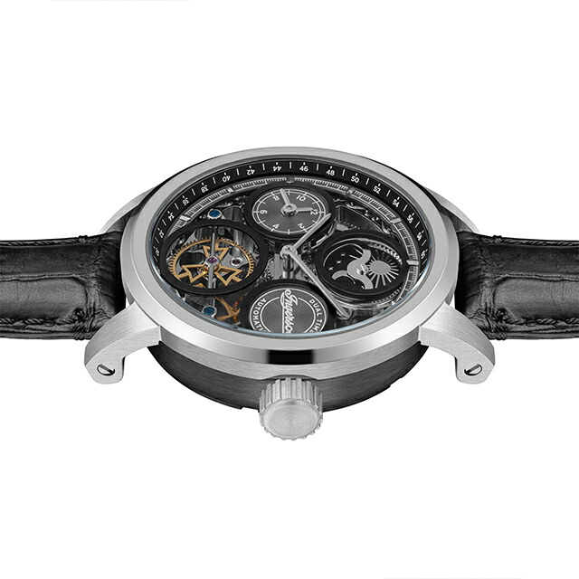 インガソール ザ アーク 自動巻き 腕時計 ブランド メンズ ムーンフェイズ オープンハート INGERSOLL I16001 アナログ ブラック スケルトン 黒 おしゃれ 防水 プレゼント 男性 実用的
