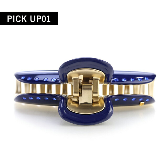 アレクサンドル ドゥ パリ ヘアクリップ レディース ブランド ALEXANDRE DE PARIS ヴァンドームLクリップ スワロフスキー ICCL-12832-03-M5 MARINE ヘアアクセサリー