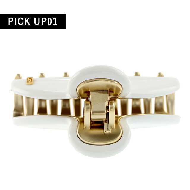 アレクサンドル ドゥ パリ ヘアクリップ レディース ブランド ALEXANDRE DE PARIS ヴァンドームMクリップ ICCM-15571-02-P1 ホワイト ヘアアクセサリー