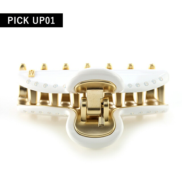 アレクサンドル ドゥ パリ ヘアクリップ レディース ブランド ALEXANDRE DE PARIS ヴァンドームMクリップ スワロフスキー ICCM-15571-03-P1 BLANC NAT ヘアアクセサリー