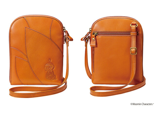 ポーチ 化粧ポーチ レディース リトルミイ ナチュラルレザーのミニポシェット ナチュラルレザー 50782 ブラウン バッグ ムーミン 持ち歩き 小さめ 小物入れ ブランド 高級 おしゃれ プレゼント 女性 実用的 かわいい