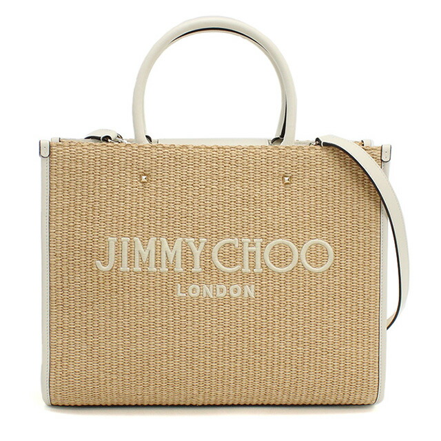 ジミーチュウ カゴバッグ レディース JIMMY CHOO イタリア AVENUE M TOTE U ベージュ系 バッグ 手提げ ブランド 高級 おしゃれ プレゼント 女性 実用的 かわいい