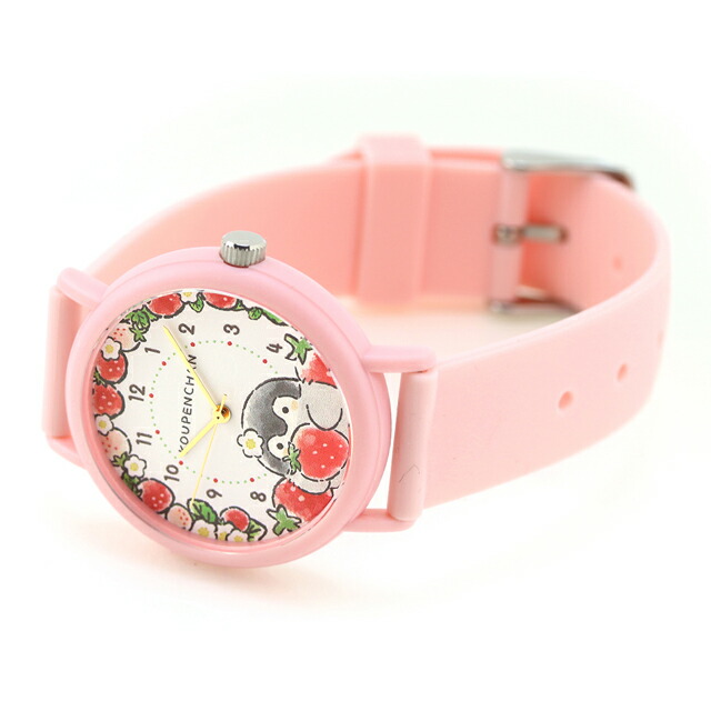 カオル コウペンちゃん×KAORU しあわせいちごver -大好き- ストロベリーの香り クォーツ 電池式 腕時計 ブランド レディース KAORU KAORU013P2 アナログ ホワイト ピンク 白 日本製 おしゃれ 防水 かわいい プレゼント 女性 実用的
