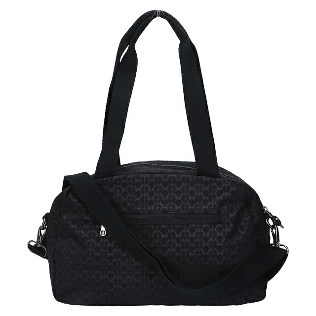 キプリング ボストンバッグ レディース ブランド Kipling クールデフィア ロゴ ワンポイント 総柄 2WAY KI6017-K59 Signature Emb 黒 手提げ 高級 おしゃれ プレゼント 女性 実用的 かわいい