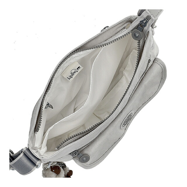 キプリング ショルダーバッグ レディース ブランド Kipling CHINA KI93900NR COOL FOG ライトグレー 斜めがけ 高級 おしゃれ プレゼント 女性 実用的 かわいい