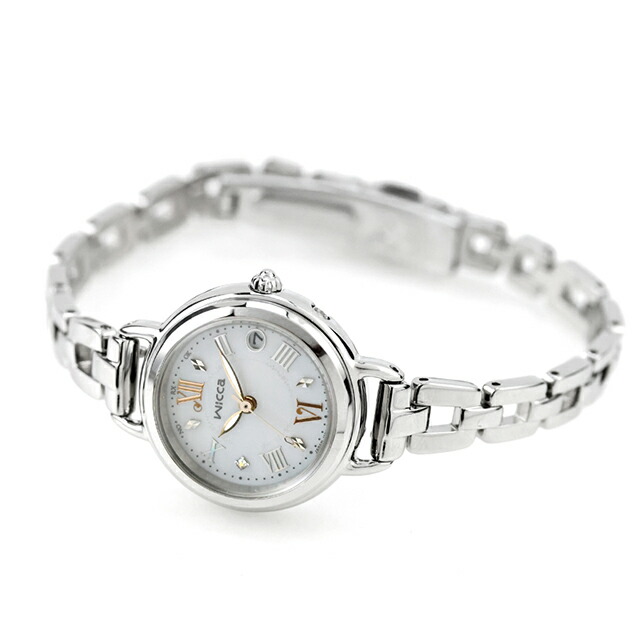 シチズン ウィッカ 限定モデル ソーラーテック電波 腕時計 ブランド レディース 数量限定 替えベルト 電波ソーラー CITIZEN wicca KL0-511-21 アナログ ホワイトシェル 白 おしゃれ 防水 軽い 華奢 かわいい プレゼント 女性 実用的