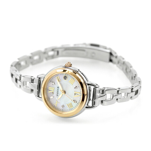 シチズン ウィッカ ソーラーテック電波 腕時計 ブランド レディース 電波ソーラー CITIZEN wicca KL0-537-21 アナログ ホワイトシェル 白 おしゃれ 防水 軽い 華奢 かわいい プレゼント 女性 実用的