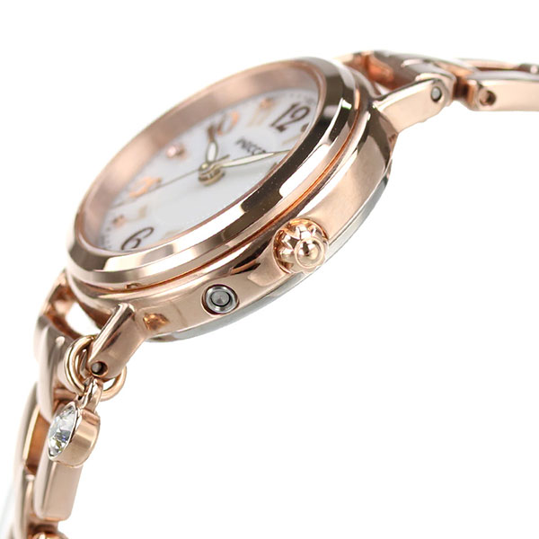 シチズン ウィッカ 電波ソーラー レディース 腕時計 KL0-561-17 CITIZEN wicca シルバー ピンクゴールド ブランド おしゃれ 防水 軽い 華奢 かわいい プレゼント 女性 実用的