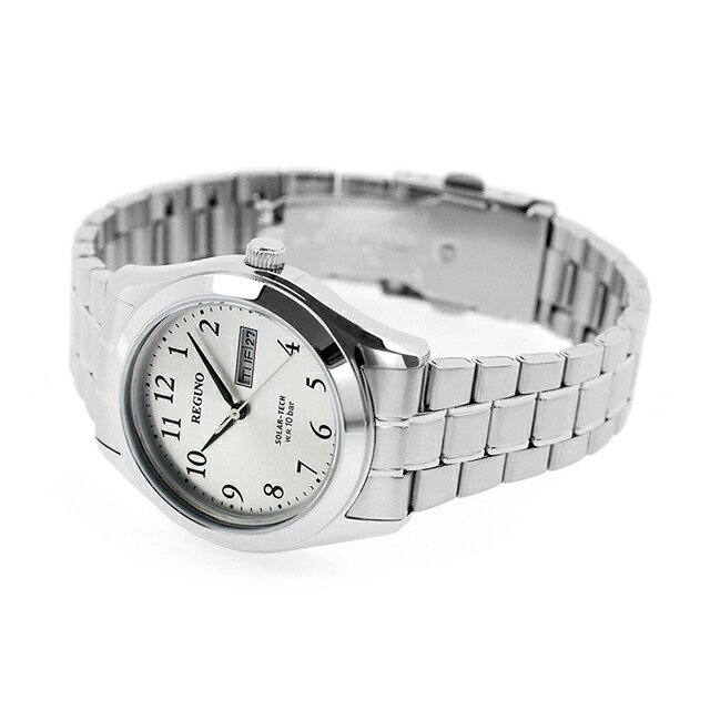 シチズン レグノ スタンダード リングソーラー 腕時計 KM1-211-13 CITIZEN REGUNO シルバー 時計 ブランド おしゃれ 防水 プレゼント 男性 実用的