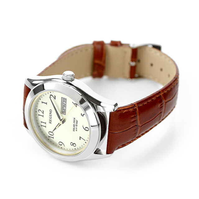 シチズン レグノ スタンダード リングソーラー 腕時計 KM1-211-30 CITIZEN REGUNO ゴールド ブラウン 時計 ブランド おしゃれ 防水 プレゼント 男性 実用的