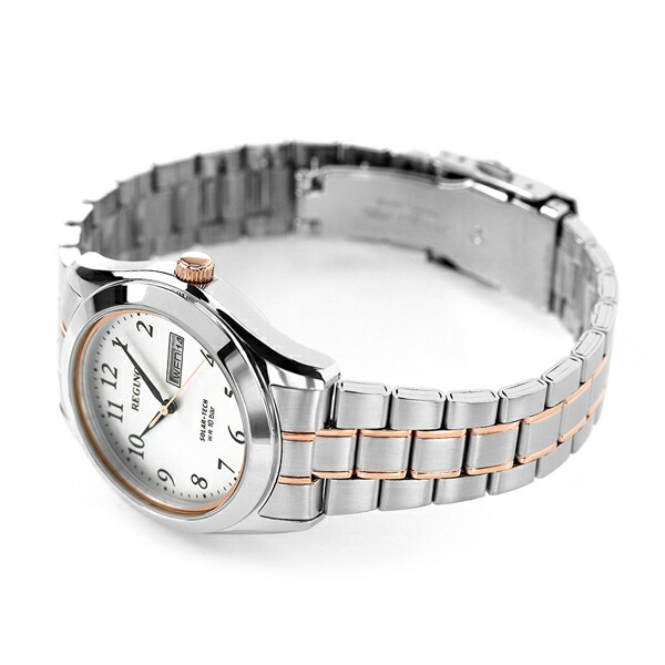 シチズン レグノ ソーラー KM1-237-93 腕時計 メンズ シルバー ピンクゴールド CITIZEN REGUNO ブランド おしゃれ 防水 プレゼント 男性 実用的