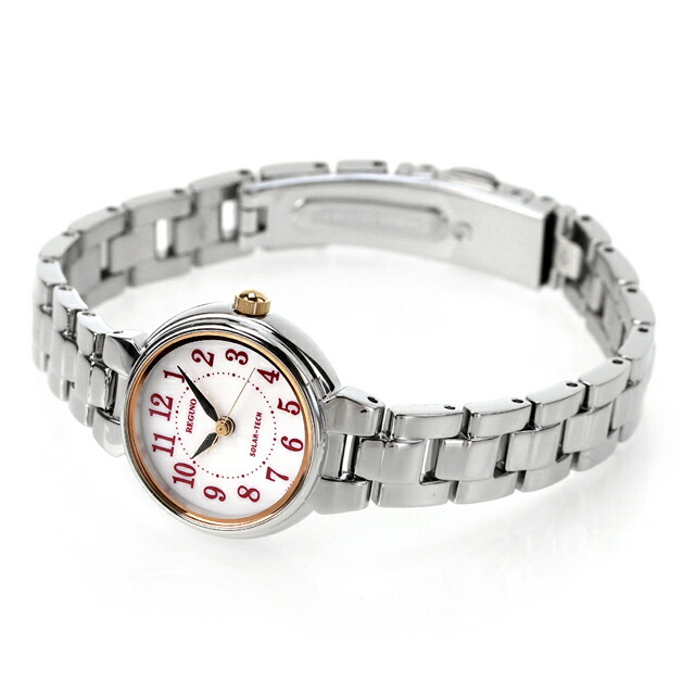 シチズン レグノ ソーラー レディース ブレスレット KP1-012-13 CITIZEN REGUNO 腕時計 ホワイト 時計 ブランド おしゃれ 防水 軽い 華奢 かわいい プレゼント 女性 実用的