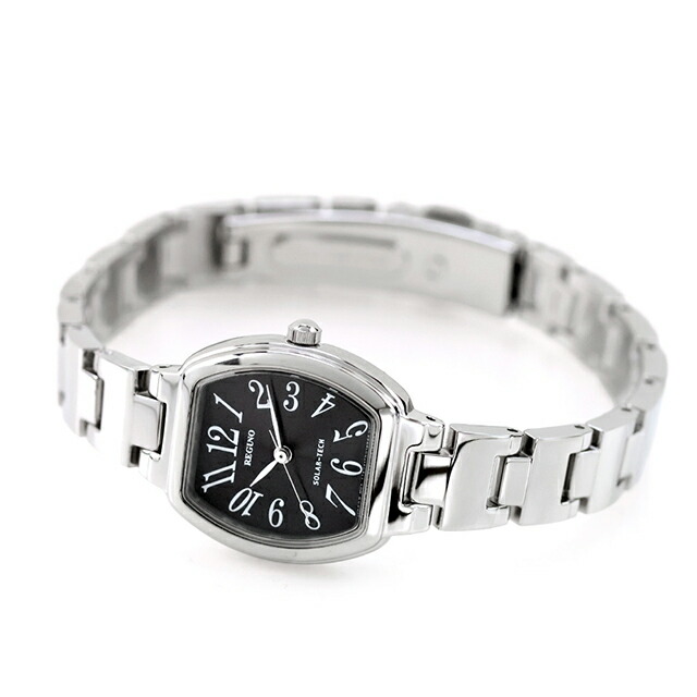 シチズン レグノ ソーラー レディース ブレスレット KP1-110-51 CITIZEN REGUNO 腕時計 ブラック 時計 ブランド おしゃれ 防水 軽い 華奢 かわいい プレゼント 女性 実用的