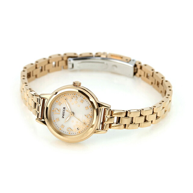 シチズン ウィッカ 秋限定モデル ソーラーテック 腕時計 ブランド レディース 数量限定 替えベルト CITIZEN wicca KP3-627-91 アナログ シルバー ゴールド おしゃれ 防水 軽い 華奢 かわいい プレゼント 女性 実用的