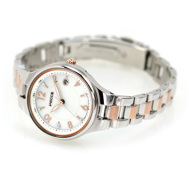 シチズン ウィッカ ソーラーテック電波時計 腕時計 ソーラー電波腕時計 ソーラー電波時計 レディース CITIZEN wicca KS1-830-11 アナログ シルバー ピンクゴールド ブランド おしゃれ 防水 軽い 華奢 かわいい プレゼント 女性 実用的