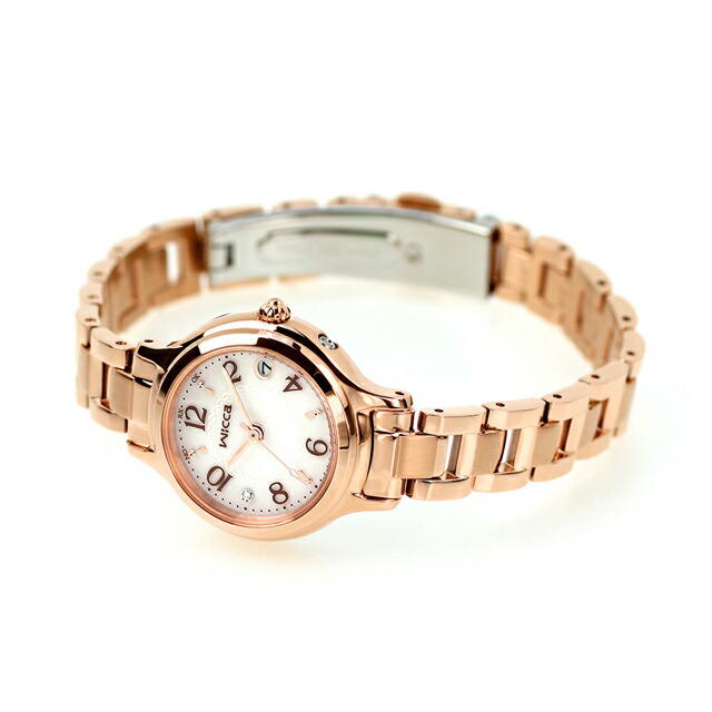 シチズン ウィッカ ソーラーテック電波時計 ソーラーテック電波 腕時計 レディース 電波ソーラー CITIZEN wicca KS1-961-11 アナログ シルバー ピンクゴールド ブランド おしゃれ 防水 軽い 華奢 かわいい プレゼント 女性 実用的