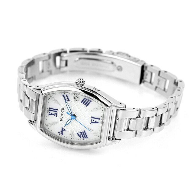 シチズン ウィッカ ソーラーテック電波時計 腕時計 ブランド レディース 電波ソーラー CITIZEN wicca KS4-014-11 アナログ シルバー おしゃれ 防水 軽い 華奢 かわいい プレゼント 女性 実用的