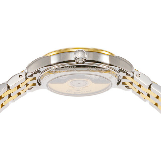 ロンジン フラッグシップ 自動巻き 腕時計 ブランド レディース ダイヤモンド LONGINES L4.274.3.57.7 アナログ ブラック シルバー ゴールド 黒 スイス製 おしゃれ 防水 かわいい プレゼント 女性 実用的