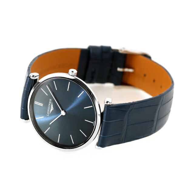 ロンジン グランクラシック クォーツ 電池式 腕時計 ブランド レディース LONGINES L4.512.4.95.2 アナログ ブルー スイス製 おしゃれ 防水 かわいい プレゼント 女性 実用的