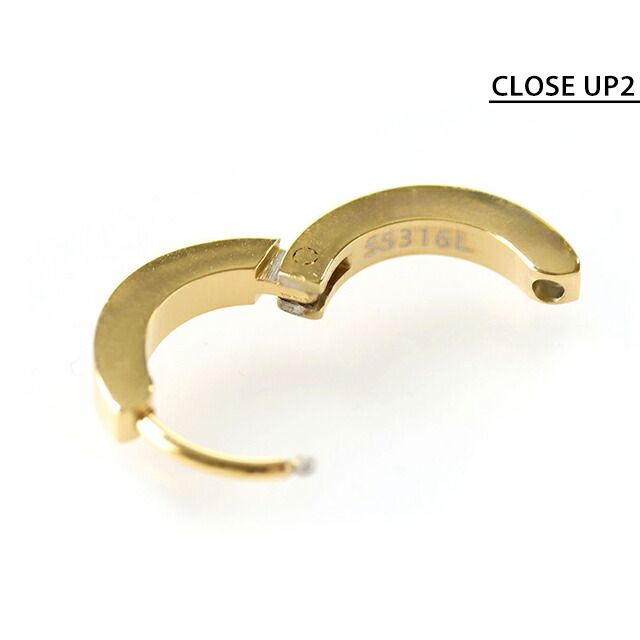 ライオンハート ピアス メンズ レディース ブランド LION HEART サージカルステンレス フープ 片耳用 LHMP006NYG ゴールド アクセサリー