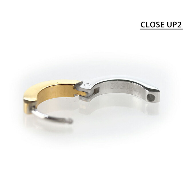 ライオンハート ピアス メンズ レディース ブランド LION HEART サージカルステンレス フープ 片耳用 LHMP006NYS ゴールド シルバー アクセサリー