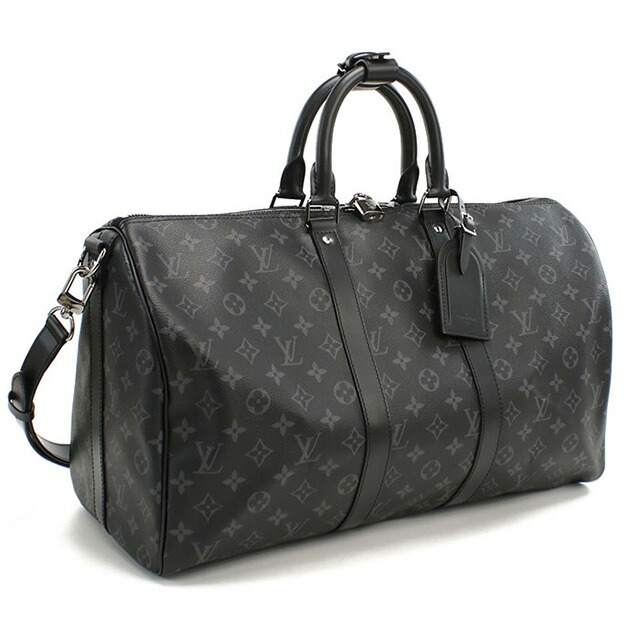 ルイヴィトン ボストンバッグ ユニセックス ブランド LOUIS VUITTON エクリプス キーポル・バンドリエール 45 M40569 ブラック バッグ