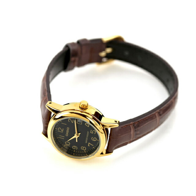 カシオ チープカシオ CASIO クォーツ 電池式 LTP-V002GL-1B スタンダード 海外モデル レディース チプカシ 腕時計 シンプル ブランド カシオ casio アナログ ブラック 黒 おしゃれ 防水 軽い 華奢 かわいい プレゼント 女性 実用的 学生 受験生 受験用 試験用 受験対応