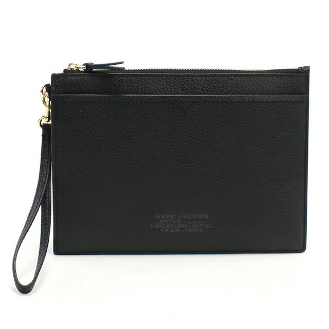 マーク・ジェイコブス 化粧ポーチ ポーチ レディース MARC JACOBS THE SMALL WRISTLET レザー ベトナム 2S3SMP036S01 BLACK ブラック バッグ 持ち歩き 小さめ 小物入れ ブランド 高級 おしゃれ プレゼント 女性 実用的 かわいい