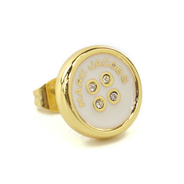 マークジェイコブス ピアス レディース ブランド MARC JACOBS BUTTON STUD EARRINGS 2R4JER001J35 ホワイト アクセサリー