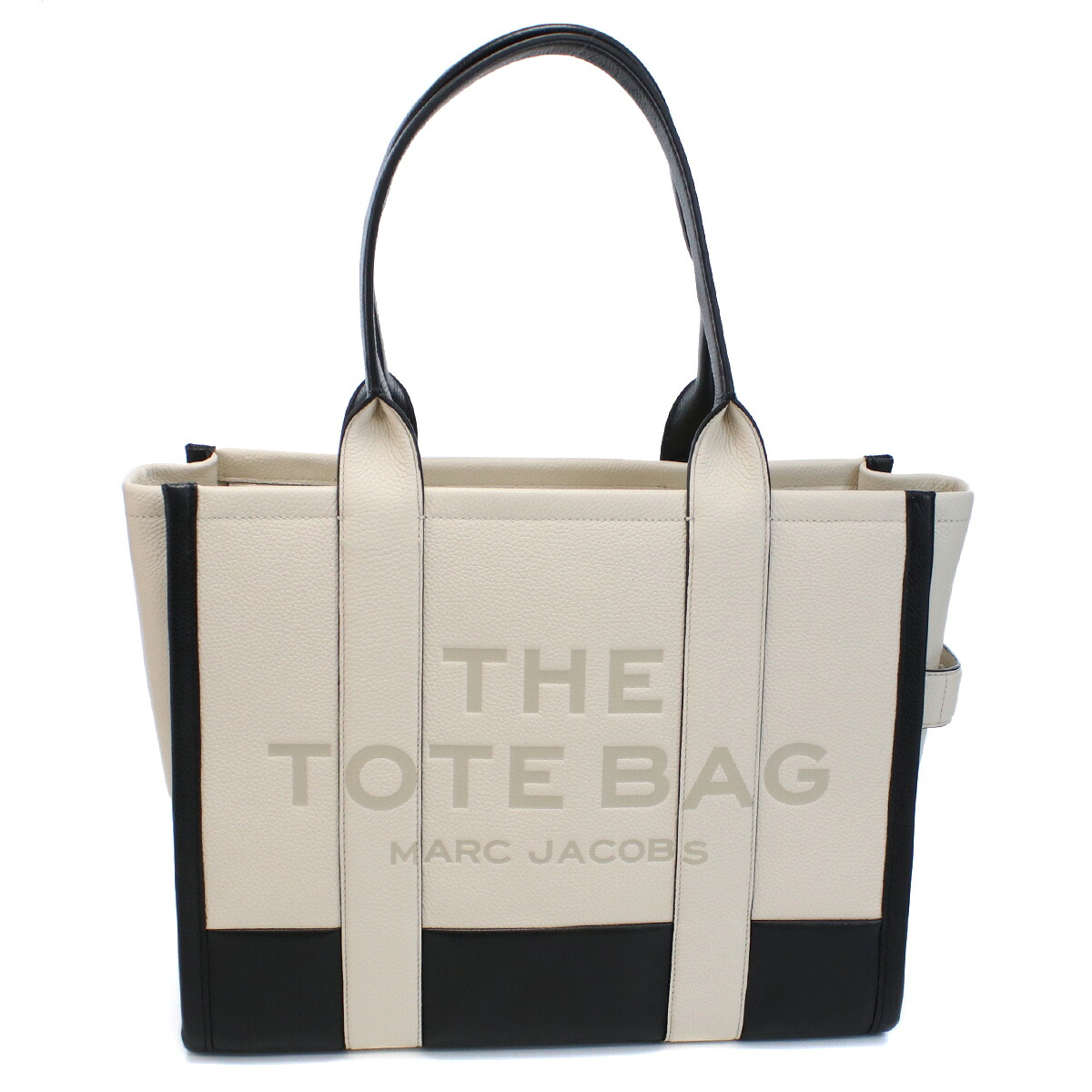 MARC JACOBS マークジェイコブス トートバッグ レディース H015L01RE22 IVORY MULTI ホワイト系 ロゴ レザー バッグ 肩掛け マチあり ファスナー開閉 バック 誕生日 軽量 手提げ ブランド 高級 おしゃれ プレゼント 女性 実用的 かわいい