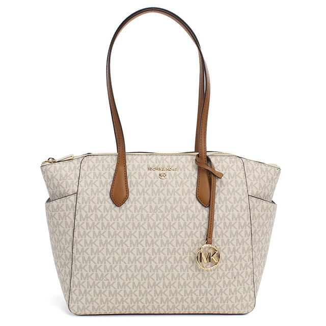 マイケルコース トートバッグ レディース ブランド Michael Kors MARILYN ミャンマー 30S2G6AT2B VANILLA-ACRN ホワイト系 ブラウン系 バッグ 軽量 手提げ 高級 おしゃれ プレゼント 女性 実用的 かわいい