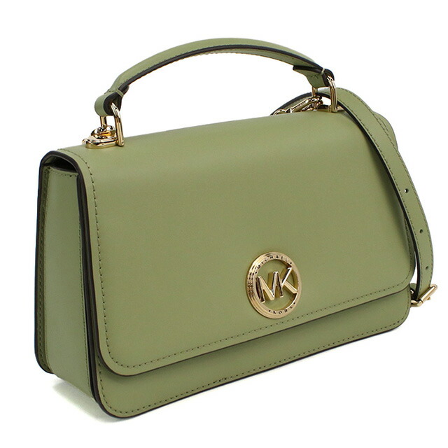 マイケル・コース ハンドバッグ レディース ブランド MICHAEL KORS DELANCEY レザー カンボジア 30T4GD8S6L LIGHT SAGE グリーン系 バッグ 軽量 小さめ 手提げ 高級 おしゃれ プレゼント 女性 実用的 かわいい