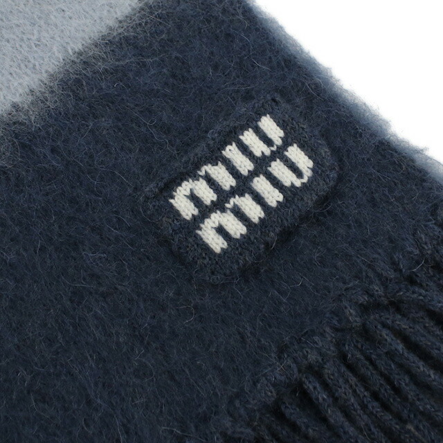 ミュウミュウ マフラー ユニセックス ブランド MIUMIU 5FS094 ブルー 小物