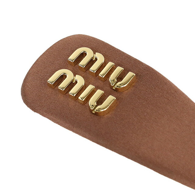 ミュウミュウ バレッタ レディース ブランド MIUMIU 5IF092 ブラウン ヘアアクセサリー