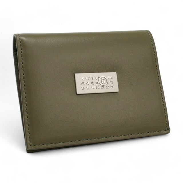 エムエムシックス 二折財布小銭入付き レディース ブランド MM6 イタリア SA5UI0015 カーキ 財布