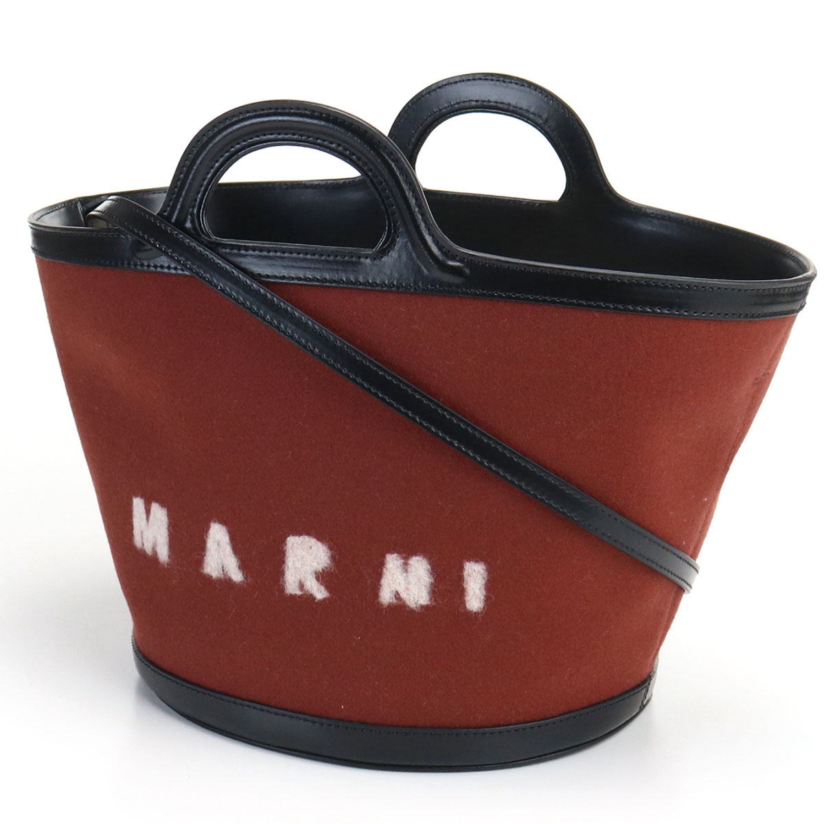 マルニ トートバッグ レディース MARNI ウール ナイロン カーフレザー イタリア BMMP0097Q1 ブラウン系 バッグ 軽量 手提げ ブランド 高級 おしゃれ プレゼント 女性 実用的 かわいい